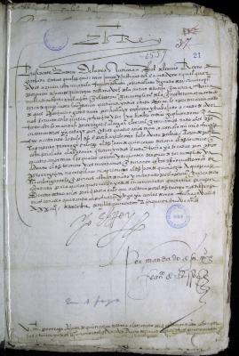 Cédula real para que se casen quienes tienen indios encomendados
