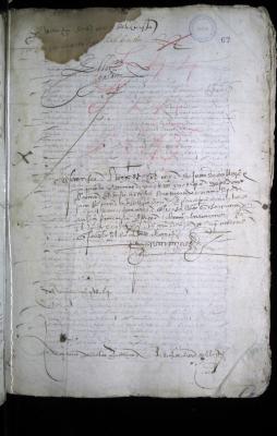 Receptoría a pedimiento de Simón del Basto (encomendero de indios de Pamplona) con un pleito