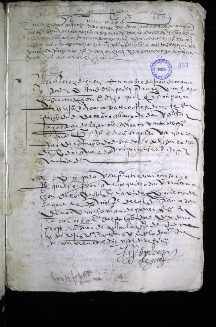 Juicio civil de Juan Pérez de Egüez apoderado de Juan de Maya contra Pedro Ochoa