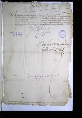 Cédula Real a Gregorio Suárez de Deza para que pueda pasar de España al Nuevo Reino de Granada dos pares de ornamentos y dos campanas para servicio de la iglesia