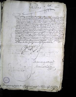 Cédula real para que no se impida a los particulares del Nuevo Reino de Granada escribir al Rey