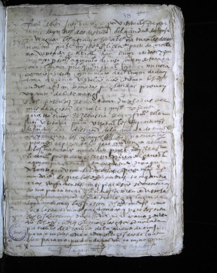 Informe del Visitador Francisco Soler de los Repartimientos de indios de Tunja