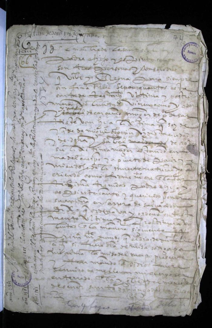 Testamento de Isabel de Cárcamo