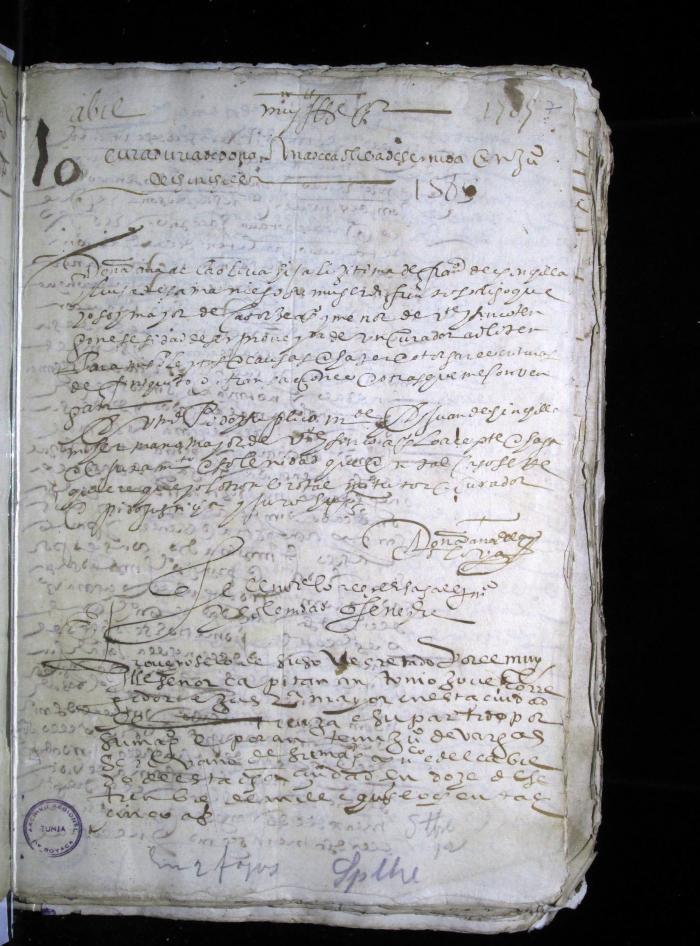 Discernimiento de la curaduria de la menor Ana de Oliva