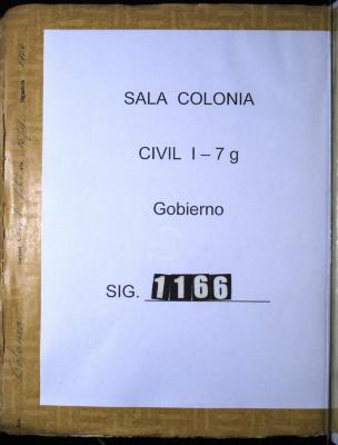 Auto del Gobernador dado de conformidad con una real…