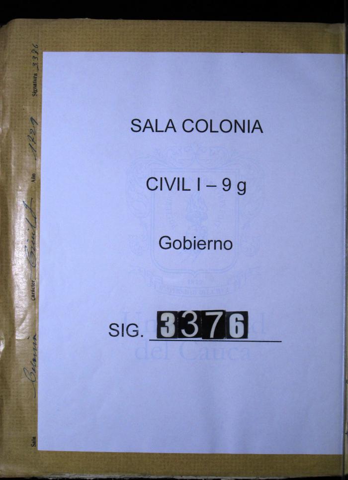 Cartas del Gobernador a los Oficiales Reales correspondientes al…