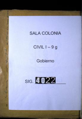 Un auto del Gobernador Fidalgo sobre la real provisión…