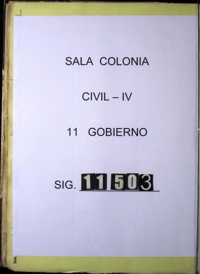 Visita de gobierno de la ciudad de Nuestra Señora…