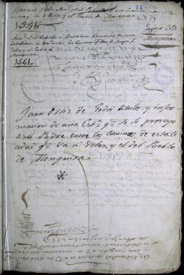 Proveimiento de una estancia a Juan Ortiz de Godoy